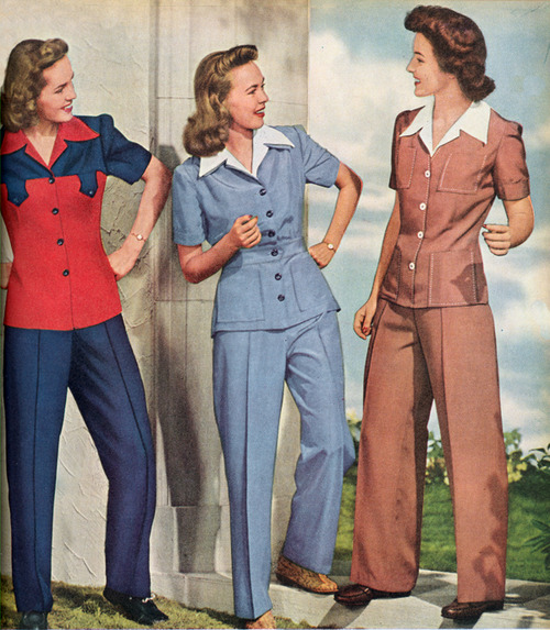 imagem calças femininas cigarretes anos 50