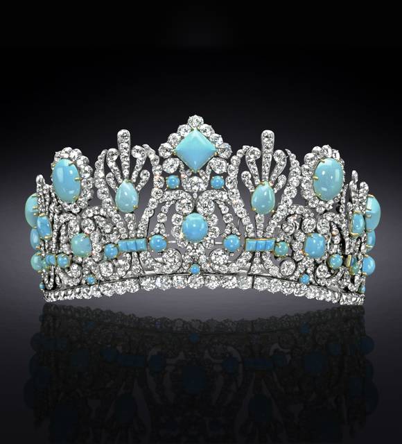 Imagem da diadema de turquesa da Imperatriz Maria Luísa de Áustria 