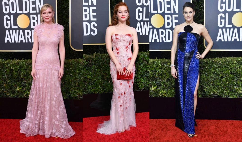 Kirsten Dunst, Jane Levy e Shailene Woodley no red carpet